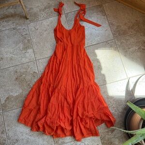Orange Urban Outfitters Romantic Dress